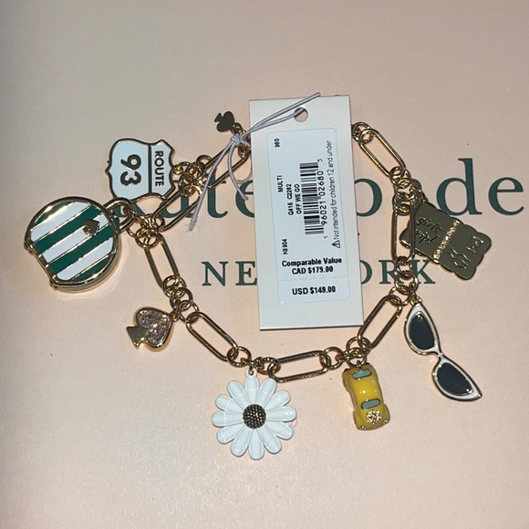♠️ Kate spade Off We Go Travel Charm Bracelet, Multi - Picture 9 of 10